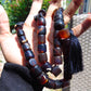 92 gr Komboloi Tasbih Rosary 33+2 Beads 15x15 mm Indonesian Dark Red Blue Amber for Healing 26TTS7