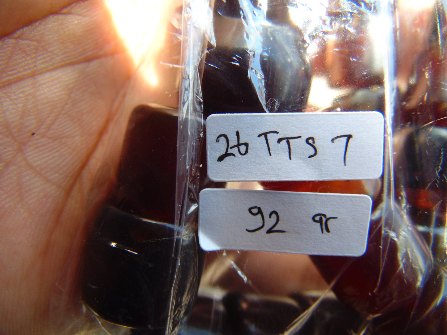 92 gr Komboloi Tasbih Rosary 33+2 Beads 15x15 mm Indonesian Dark Red Blue Amber for Healing 26TTS7