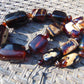 186 gram Small Beads Combination Necklace Indonesian white Blue Amber for Healing A13K186