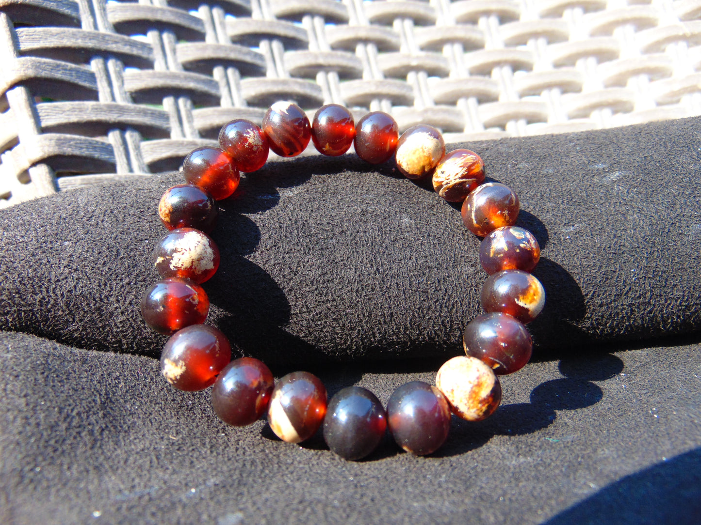 13 Gram Small Beads Bracelet Indonesian Amber for Healing AW10B13