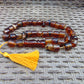 94 gr Komboloi Tasbih Rosary 33+2 Beads 15x15 mm Indonesian Yellow Blue Amber for Healing 26TTS8