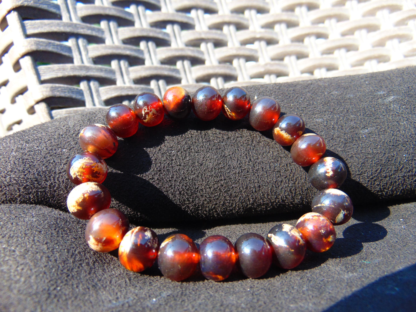 13 Gram Small Beads Bracelet Indonesian Amber for Healing AW10B13