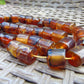 94 gr Komboloi Tasbih Rosary 33+2 Beads 15x15 mm Indonesian Yellow Blue Amber for Healing 26TTS8