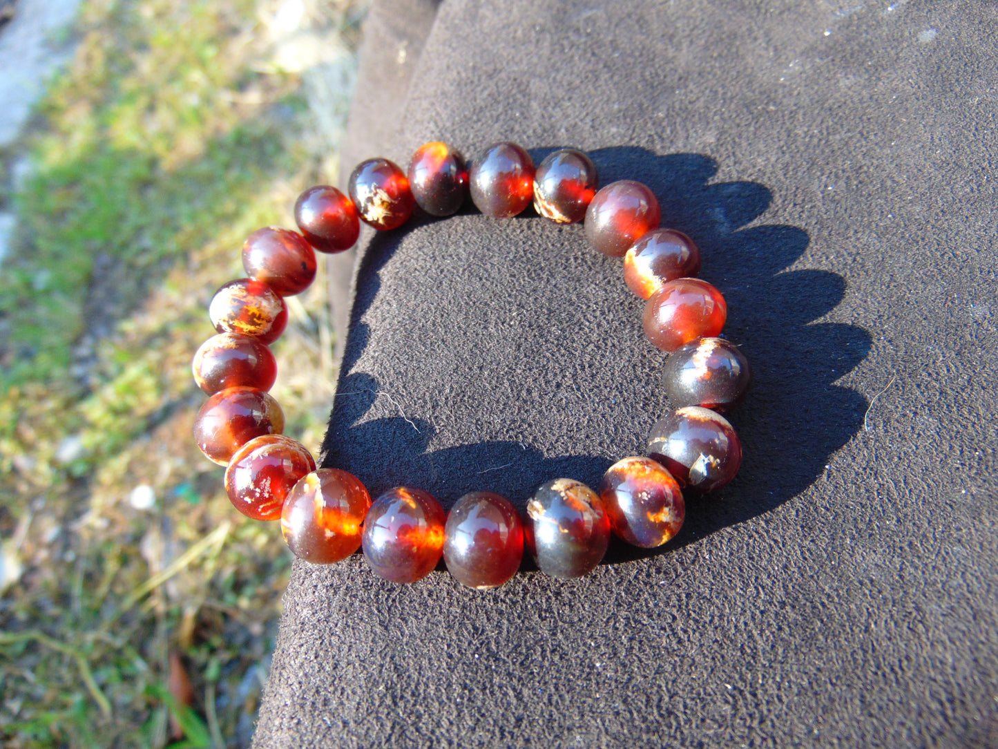 13 Gram Small Beads Bracelet Indonesian Amber for Healing AW10B13