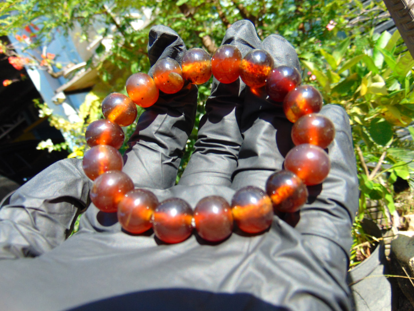 18 Gram 18 Small Beads Bracelet Indonesian Red Amber for Healing SB21