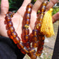 84 gr Komboloi Tasbih Rosary 33+2 Beads 14x14 mm Indonesian Yellow Blue Amber for Healing 26TTS9