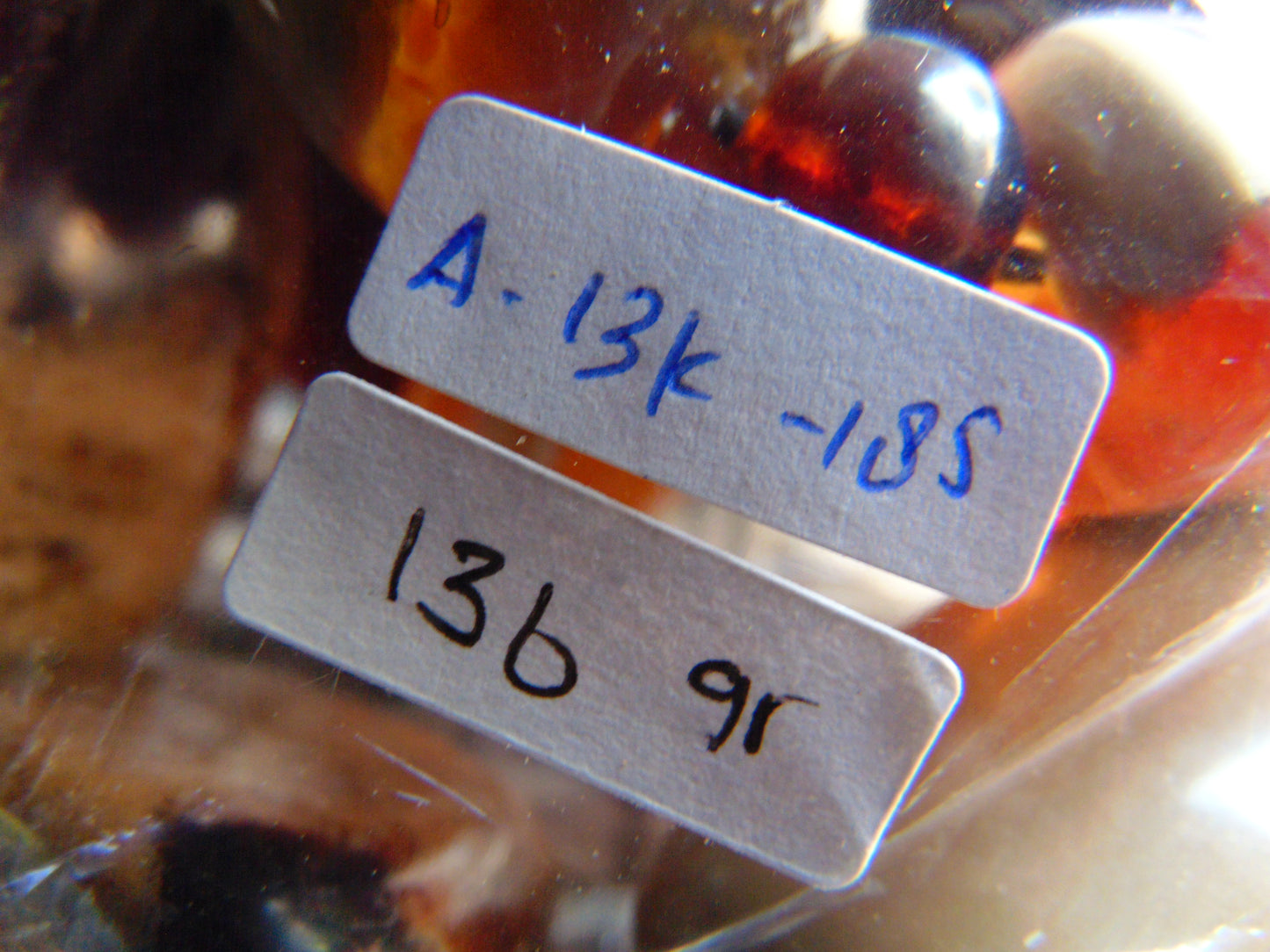 136 gram Small Beads Combination Necklace Indonesian white Blue Amber for Healing A13K185