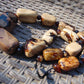 185 gram Small Beads Combination Necklace Indonesian white Blue Amber for Healing A13K187