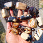 185 gram Small Beads Combination Necklace Indonesian white Blue Amber for Healing A13K187