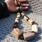 185 gram Small Beads Combination Necklace Indonesian white Blue Amber for Healing A13K187