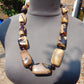 185 gram Small Beads Combination Necklace Indonesian white Blue Amber for Healing A13K187
