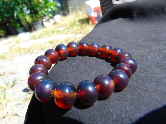 18 Gram 18 Small Beads Bracelet Indonesian Red Amber for Healing SB15