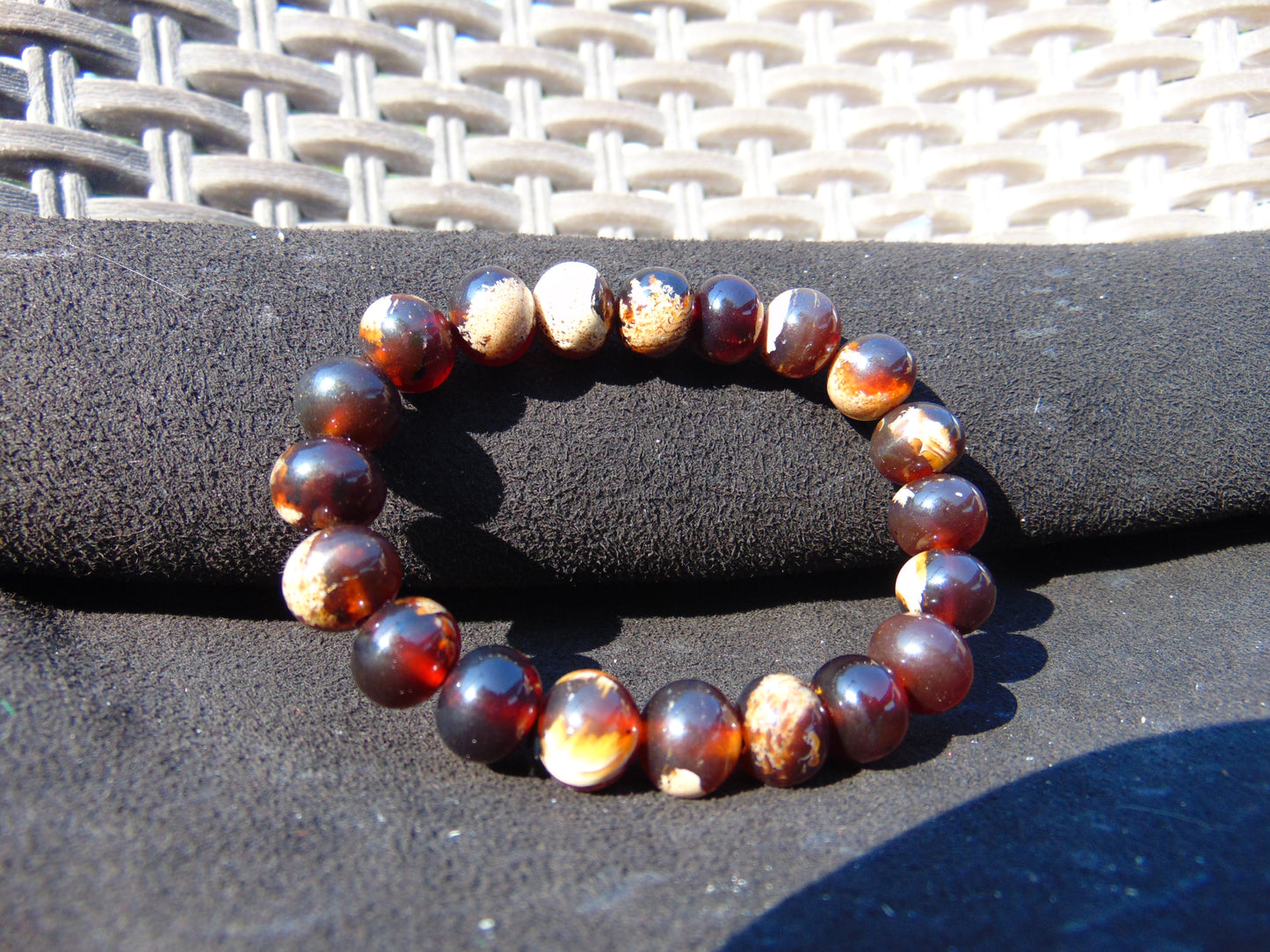13 Gram Small Beads Bracelet Indonesian Amber for Healing AW10B12
