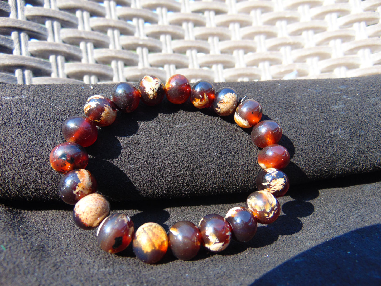 13 Gram Small Beads Bracelet Indonesian Amber for Healing AW10B12