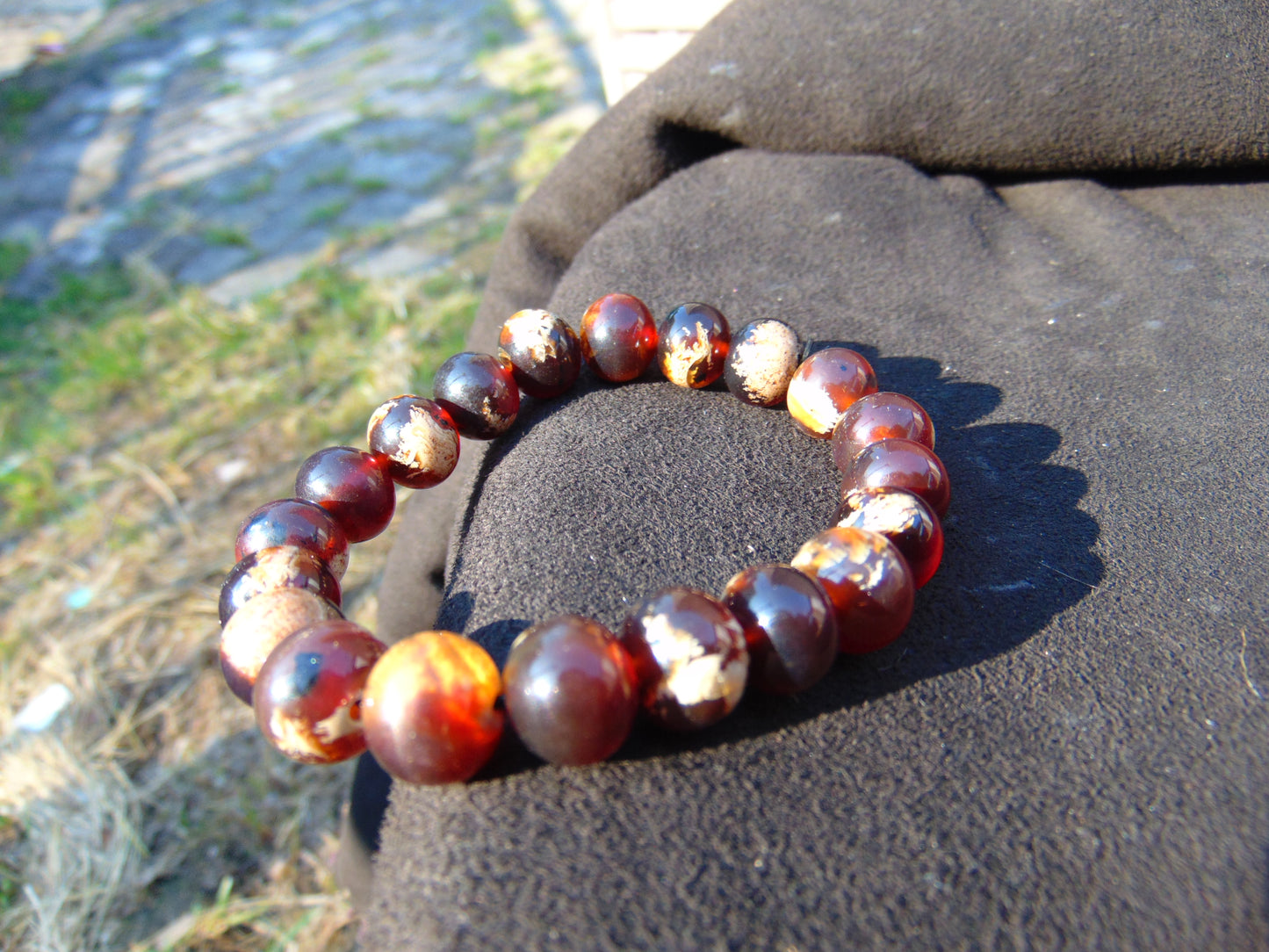13 Gram Small Beads Bracelet Indonesian Amber for Healing AW10B12