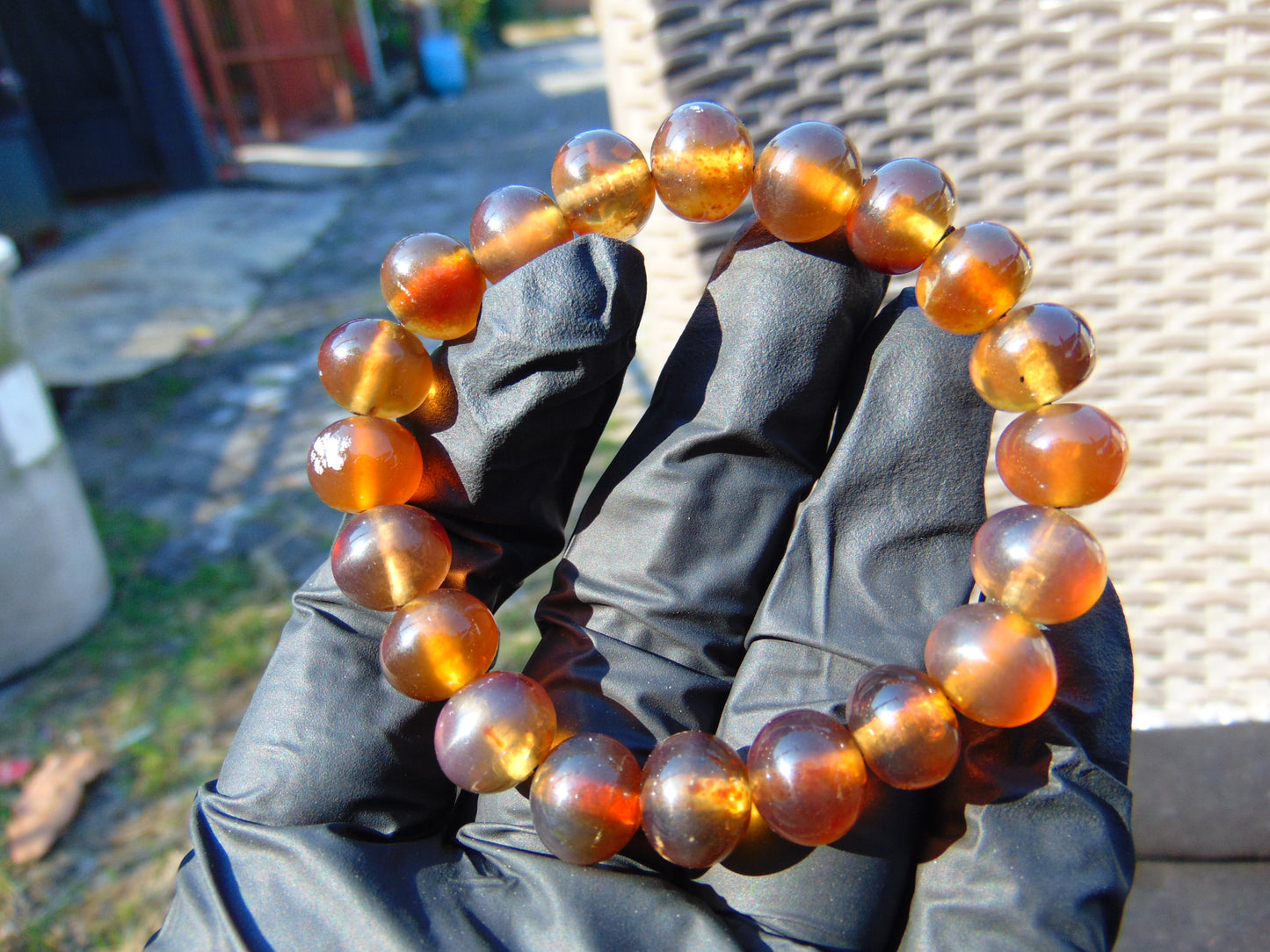 13 Gram Small Beads Bracelet Indonesian Amber for Healing AW10B1