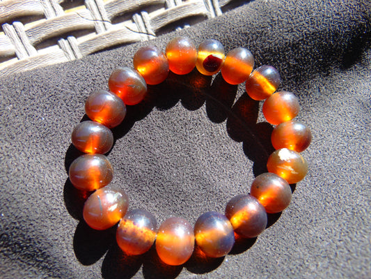 18 Gram 18 small Beads Bracelet Indonesian Cognac Amber for Healing SB22