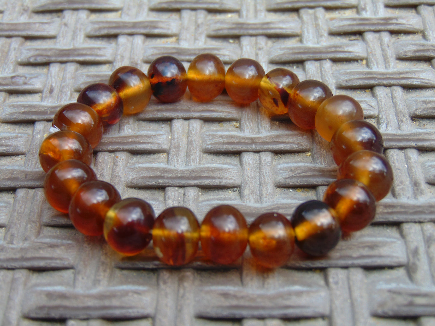 11 gr 20 Small Beads Bracelet Indonesian Yellow Green Amber for Healing A20G318