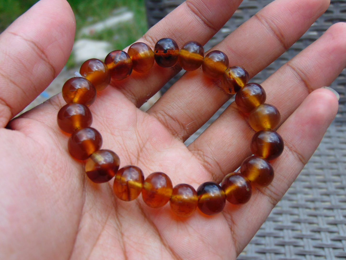 11 gr 20 Small Beads Bracelet Indonesian Yellow Green Amber for Healing A20G318