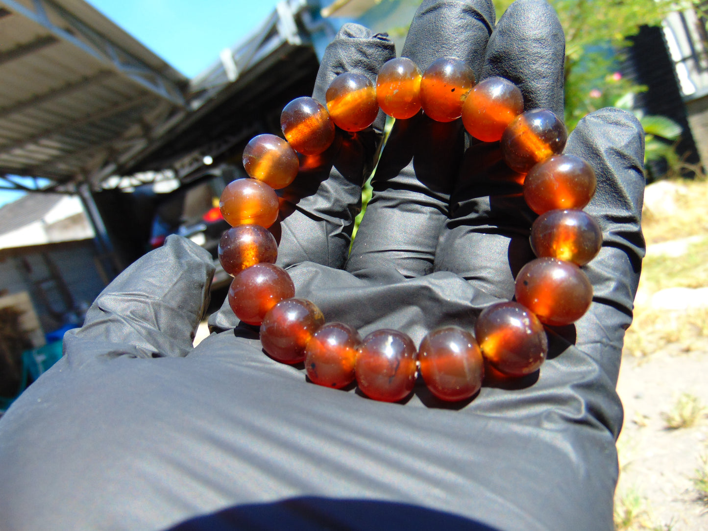 18 Gram 18 small Beads Bracelet Indonesian Cognac Amber for Healing SB22