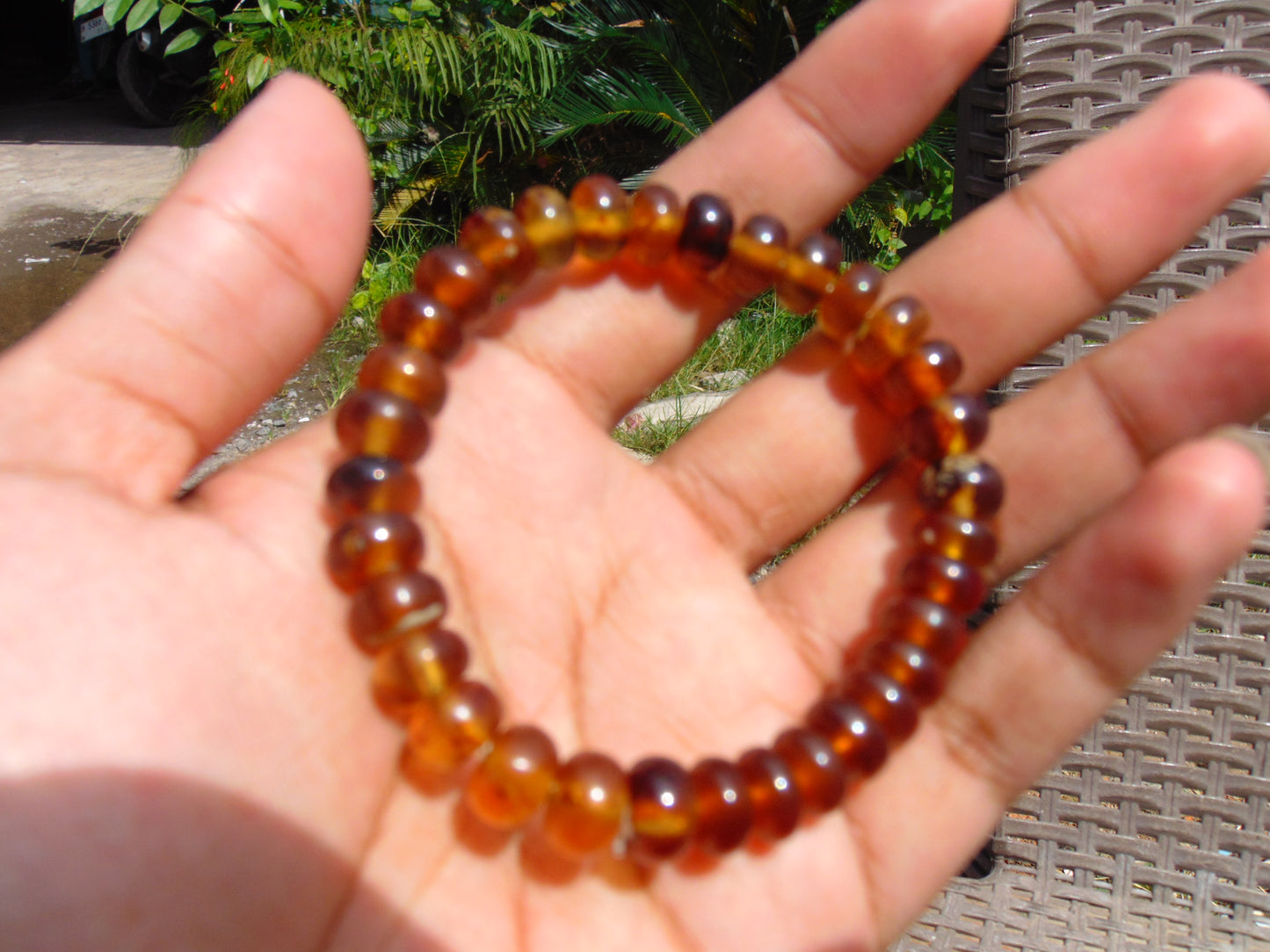 10 Gram 33 Small Beads Bracelet Indonesian Blue Amber for Healing A33G346