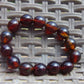 22 gr 14 Small Beads Bracelet Indonesian Crystal Red Amber for Healing A14G75