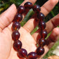 22 gr 14 Small Beads Bracelet Indonesian Crystal Red Amber for Healing A14G75