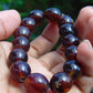 22 gr 14 Small Beads Bracelet Indonesian Crystal Red Amber for Healing A14G75