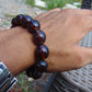 22 gr 14 Small Beads Bracelet Indonesian Crystal Red Amber for Healing A14G75