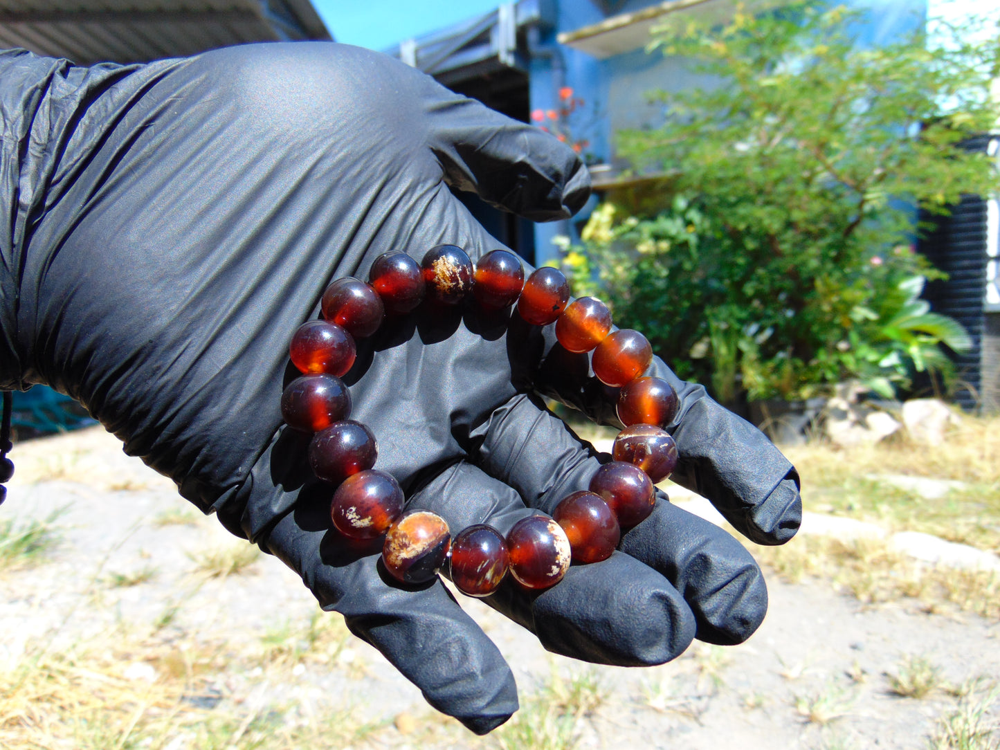 18 Gram 18 Small Beads Bracelet Indonesian Red Amber for Healing SB4