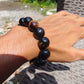 31 gram 14 Beads Mala Bracelet Indonesian Black Blue Amber for Healing A14G280