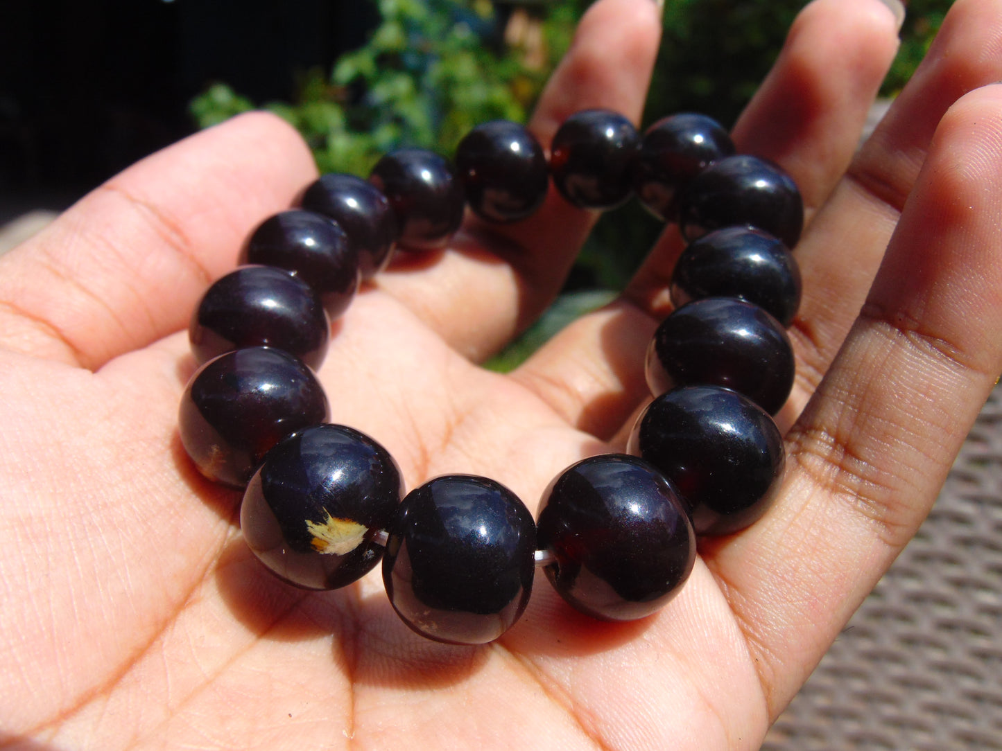 26 gr 16 Small Beads Bracelet Indonesian Cherry Red Amber for Healing MB2