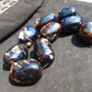 554 gr 9 beads Big Necklace Indonesian dark red Amber for Healing A9K20