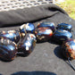 554 gr 9 beads Big Necklace Indonesian dark red Amber for Healing A9K20