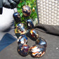 554 gr 9 beads Big Necklace Indonesian dark red Amber for Healing A9K20