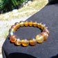 18 Gram 18 Small Beads Bracelet Indonesian Yellow Bluish Amber for Healing SB1