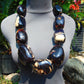 554 gr 9 beads Big Necklace Indonesian dark red Amber for Healing A9K20