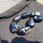 500 gr 7 beads Big Necklace Indonesian dark blue Amber for Healing A7K22
