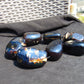500 gr 7 beads Big Necklace Indonesian dark blue Amber for Healing A7K22