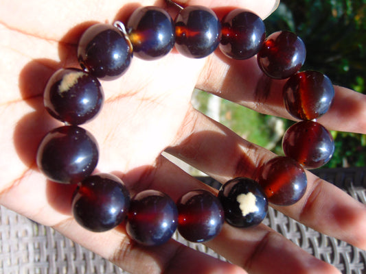35 gr 15 Small Beads Bracelet Indonesian Amber for Healing MB4