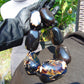 500 gr 7 beads Big Necklace Indonesian dark blue Amber for Healing A7K22