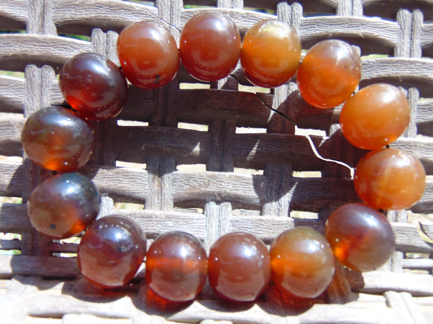 35 gram Beads Mala Bracelet Indonesian Amber for Healing A14G260