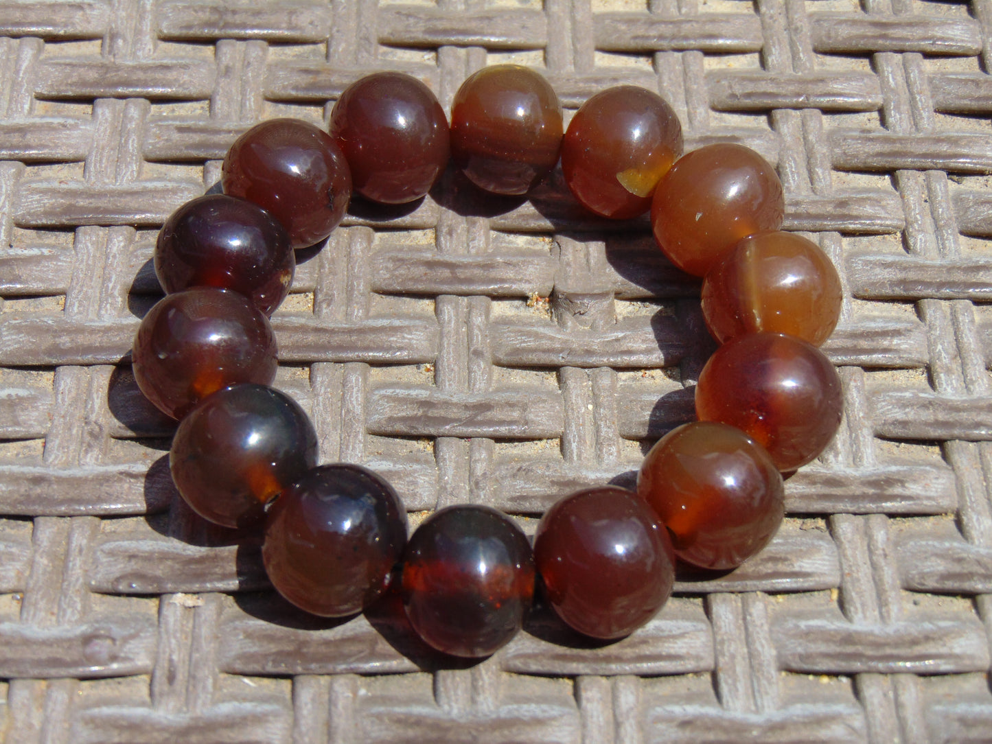 35 gram Beads Mala Bracelet Indonesian Amber for Healing A14G260