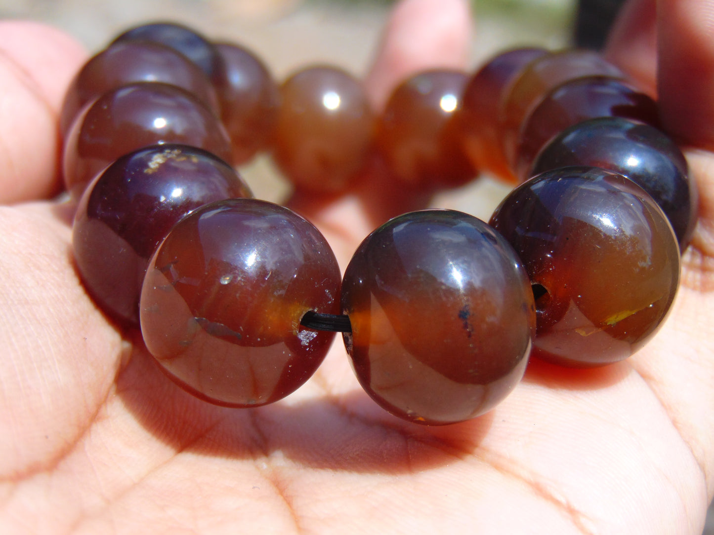 35 gram Beads Mala Bracelet Indonesian Amber for Healing A14G260