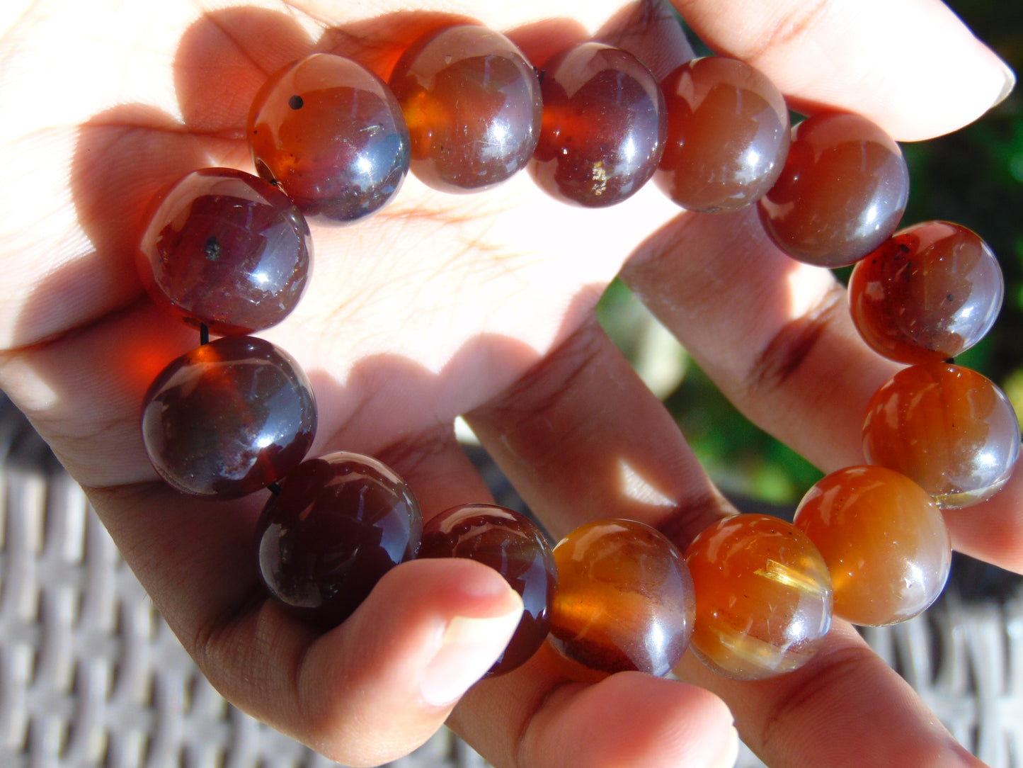 35 gram Beads Mala Bracelet Indonesian Amber for Healing A14G260