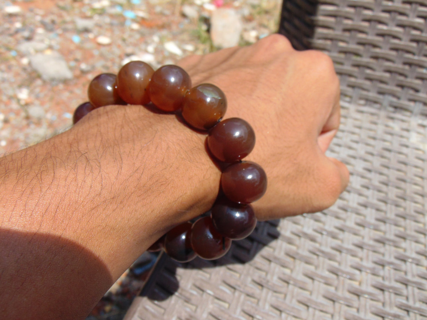 35 gram Beads Mala Bracelet Indonesian Amber for Healing A14G260