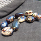 328 gr 9 beads Big Necklace Indonesian dark white Amber for Healing A9K24