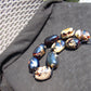 328 gr 9 beads Big Necklace Indonesian dark white Amber for Healing A9K24