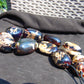 328 gr 9 beads Big Necklace Indonesian dark white Amber for Healing A9K24