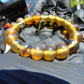 18 Gram 18 Small Beads Bracelet Indonesian Yellow Bluish Amber for Healing SB10